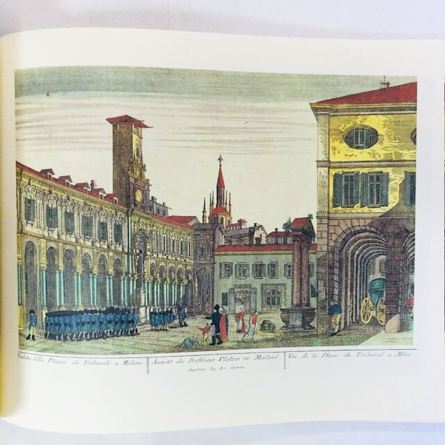 ミラノ・メルカンティ広場・17世紀〜19世紀図版集「La piazza dei Mercanti a Milano」