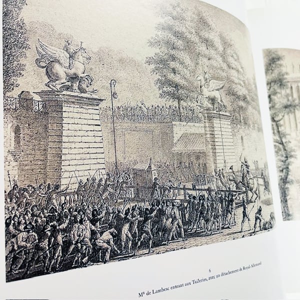 フランス革命の歴史的場面の銅版画「Prieur, Les Tableaux Historiques de la Revolution」