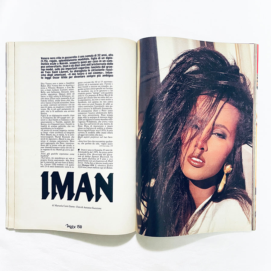 max 1988年1月号 / イタリア雑誌 / イマン / ブライアン・フェリー / シガニー・ウィーバー