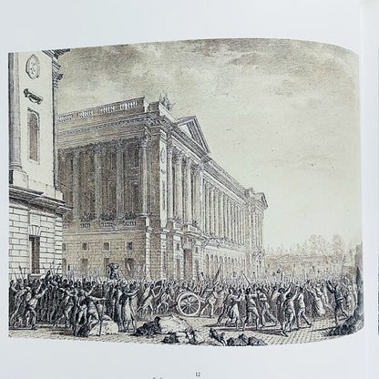 フランス革命の歴史的場面の銅版画「Prieur, Les Tableaux Historiques de la Revolution」