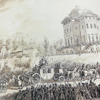 フランス革命の歴史的場面の銅版画「Prieur, Les Tableaux Historiques de la Revolution」